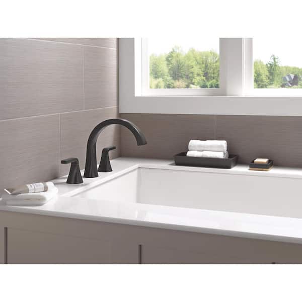 Delta Lineax 2-Handle Deck Mount Roman Tub Faucet Trim Kit in