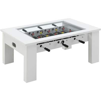 Foosball Coffee Table in White