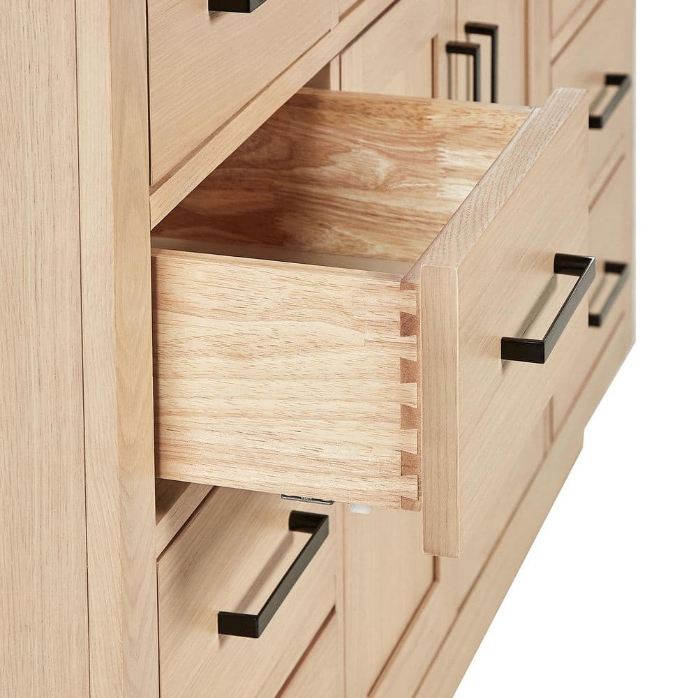 Hepburn 55" Oak Freestanding Single Sink Vanity with Quartz Top