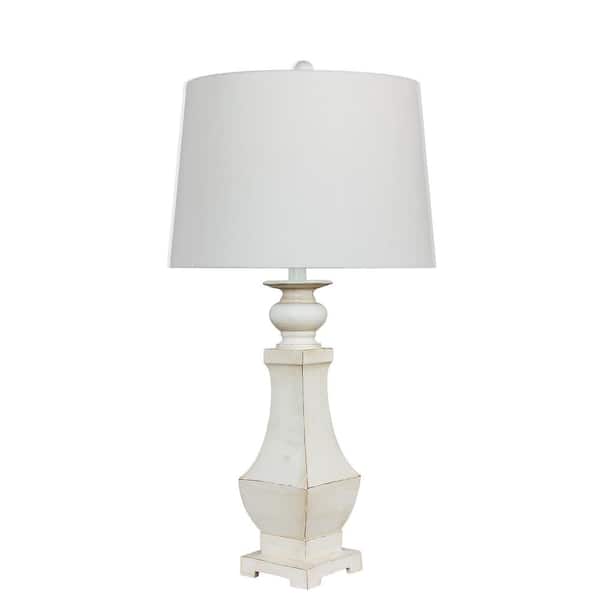 Fangio Lighting Cory Martin 31 in. Antique White Table Lamp