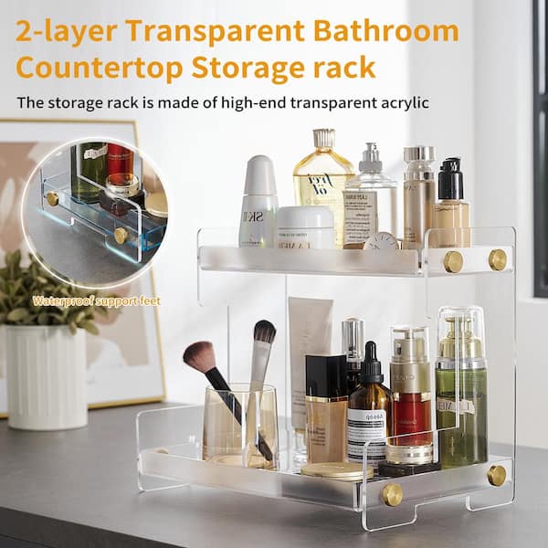 2 Tier Bathroom authentic Counter Organizer Storage,Vanity Organizer for Bathroom Counter