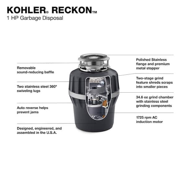 KOHLER Reckon 1 Hp Garbage Disposal