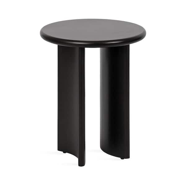 Kate and Laurel Erys 16 in. Black Round Wood End Table