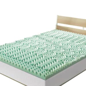 2 in. 7-Zone King Memory Foam Mattress Topper With Calming Aloe Infusion