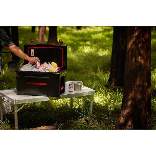 EchoSmile 30 qt. Rotomolded Cooler in Black and Red TER-LCL030BBR