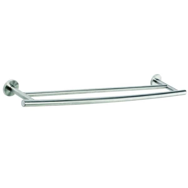 Amerock Arrondi 24 in. Double Towel Bar in Stainless Steel