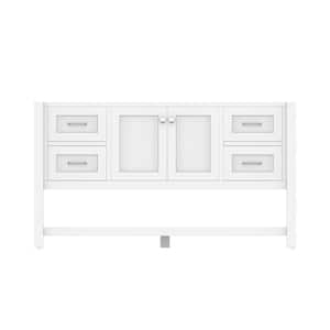 Wilmington 59 in. W x 21.5 in. D x 33.45 in. H Single Bath Vanity Cabinet without Top in White