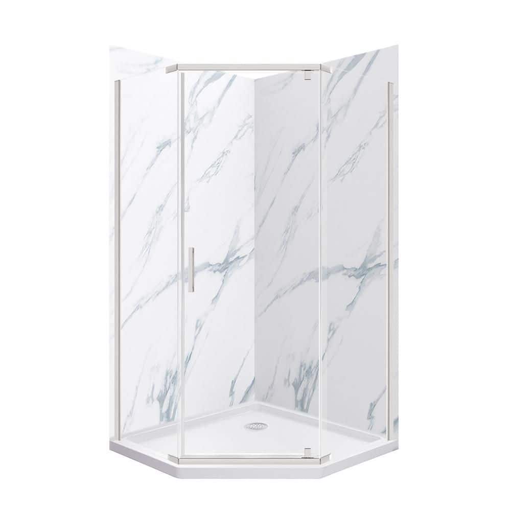 CRAFT + MAIN Cove 38 in. L x 38 in. W x 78 in. H 3Piece Corner Drain