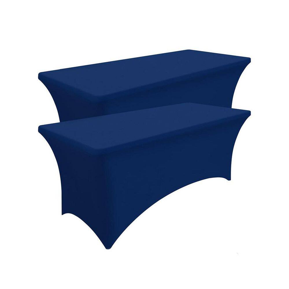 6FT Navy Elastic Fitted Stretch Tablecloth Cover for Outdoor Wedding Banquet Parties 72Lx30Wx30H Inch price history on PriceWatchPro