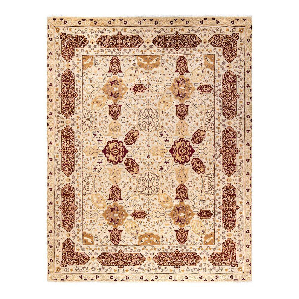 Eclectic Ivory 9 ft. x 12 ft. Floral Wool Indoor Area Rug price history on PriceWatchPro