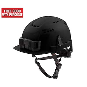 BOLT Black Type 2 Class C Front Brim Vented Safety Helmet