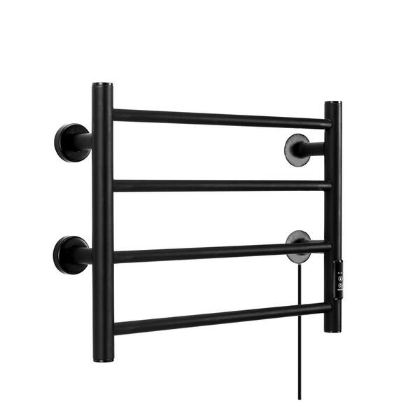 Costway 10 Bar Towel Warmer Wall Mounted Electric Heated Towel Rack w/  Built-in Timer 