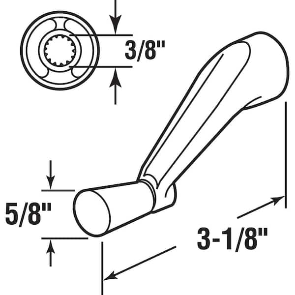 3-1/8 Head Length, Threaded Stem T Handle