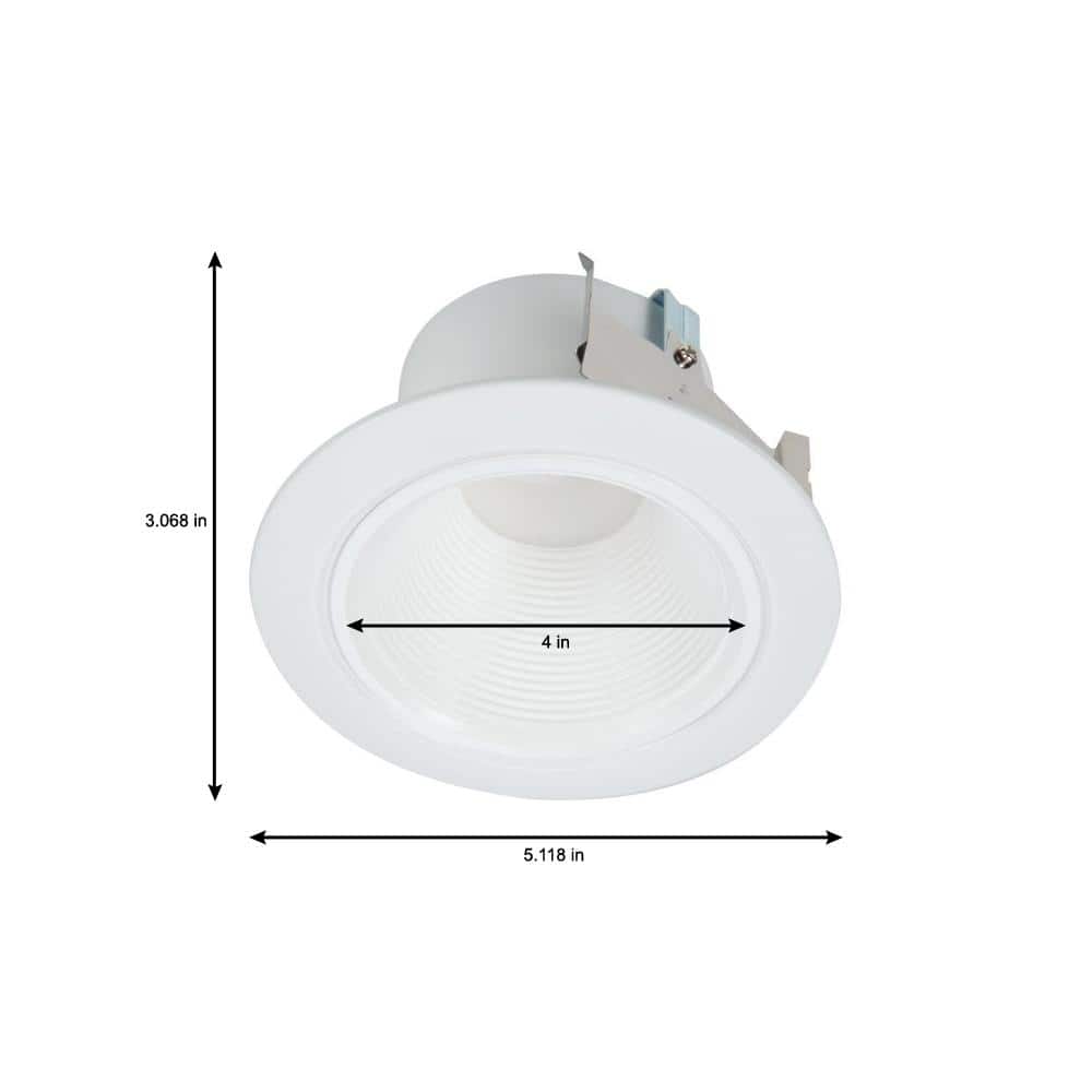 White Aluminum 4-Inch LED Recessed Ceiling Light