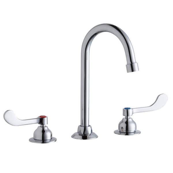 2 Handle 12.5 in. Deck Mount Standard Kitchen Faucet in Chrome