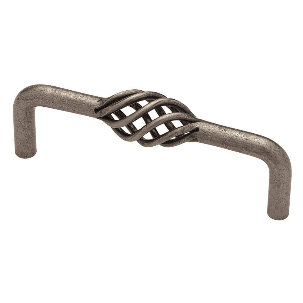 Birdcage 3-3/4 in. (96mm) Antique Pewter Wire Cabinet Drawer Pull