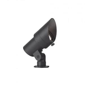 Mini Accent 420 Lumens Black Low Voltage LED Outdoor Spotlight with IP66 Rated and 3000K LED
