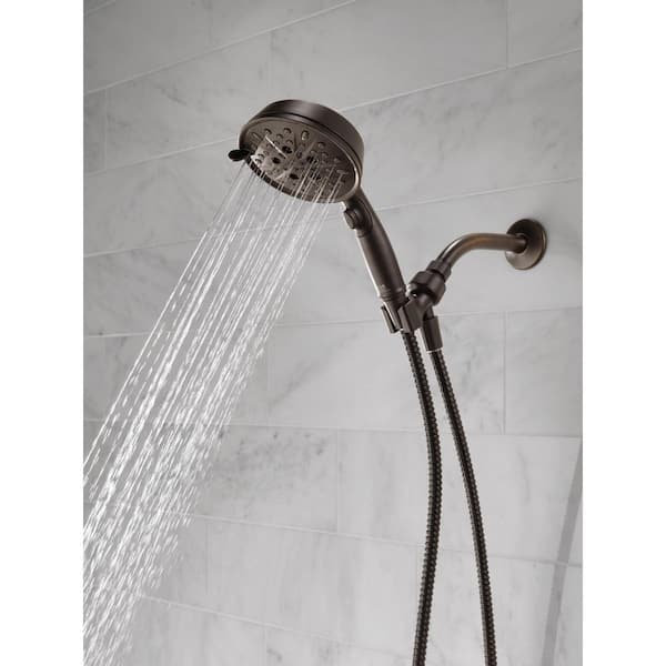 7-Spray 5 in. Single Wall Mount Handheld Shower Head in SpotShield Venetian Bronze 7-Spray 5 in. Single Wall Mount Handheld Shower Head in SpotShield Venetian Bronze