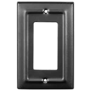 Architectural 1-Gang Decorator/Rocker Wall Plate (Matte Black)