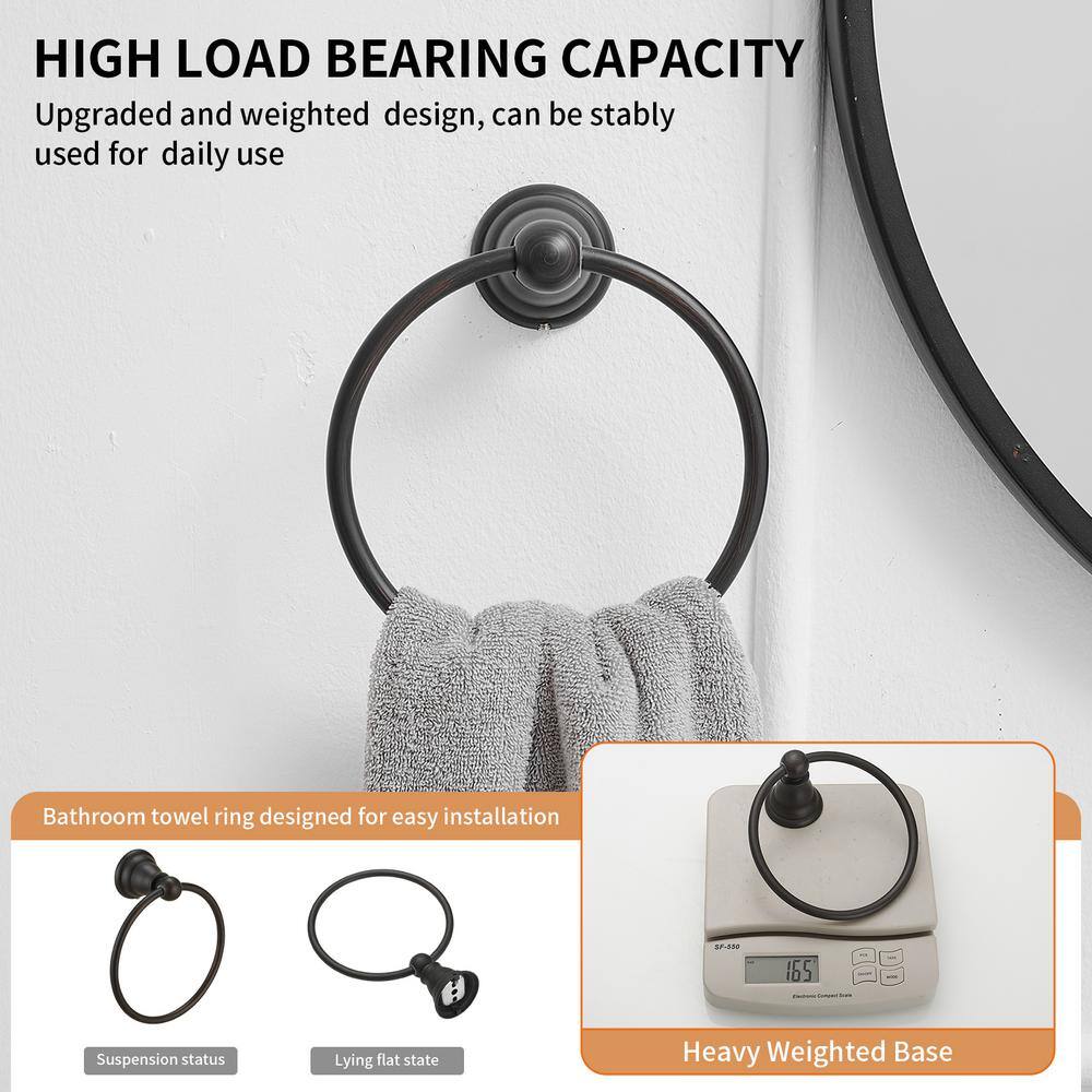 Bronze Wall Mounted Circular Towel Ring