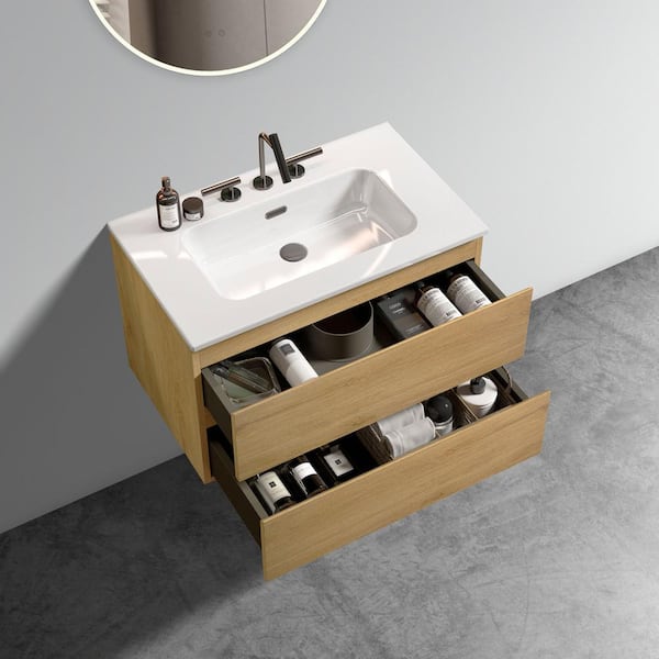 Staykiwi 30 in. W x 18 in. D x 21 in. H Single Sink Wall-Mounted