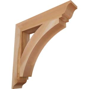 3.5 in. x 24 in. x 24 in. Western Red Cedar Thorton Traditional Smooth Bracket