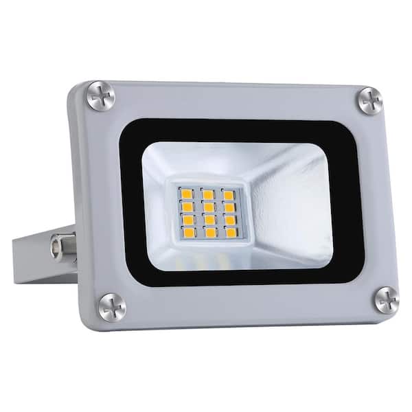 CIPACHO 10-Watt 180-Degree White Integrated LED Outdoor 4th Generation Flood Light Ordinary 2835 Lamp Beads
