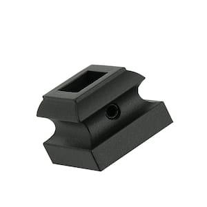 Stair Parts 1/2 in. Matte Black Flat Metal Shoe for Stair Remodel