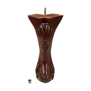 10-1/4 in. x 3-1/2 in. Stained Cherry Solid Hardwood Queen Ann Leg