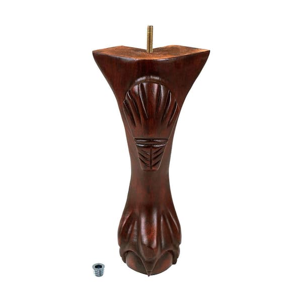 American Pro Decor 10-1/4 in. x 3-1/2 in. Stained Cherry Solid Hardwood Queen Ann Leg