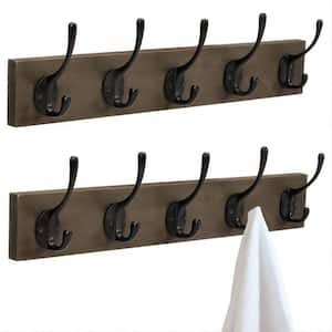 24 Double Hook Coat Rack — Black Dog Ironworks