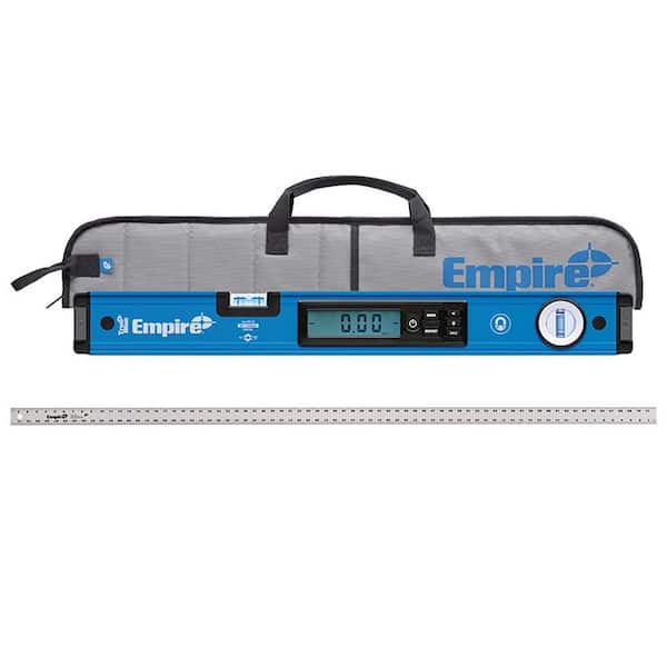 24 in. True Blue Magnetic Digital Box Beam Level with 72 in. Aluminum Straight Edge Ruler