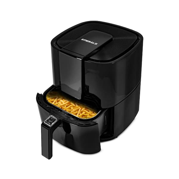 Salton Black Digital Air Fryer with Removable Fry Basket, 1400W, Non-Stick,  Programmable, Oil-Less Cooking, Ready Light Indicator in the Air Fryers  department at
