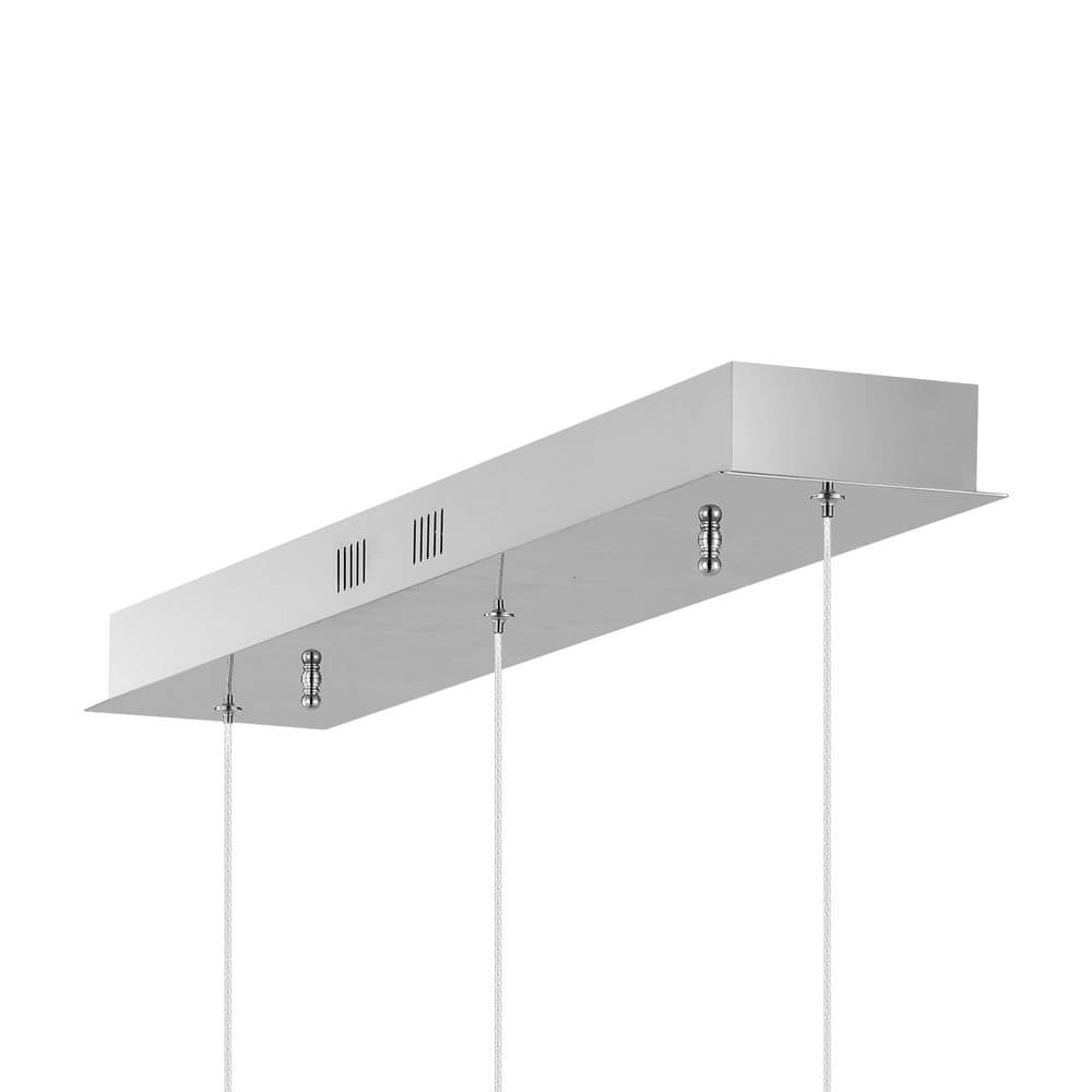 Elyse Chrome Teardrop 33" LED Linear Island Pendant