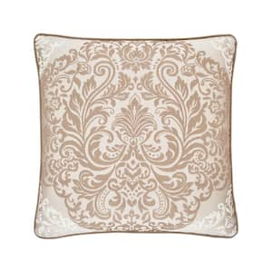 Lambert Gold Polyester 20x20" Square Decorative Throw Pillow