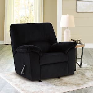 Signature DESIGN BY ASHLEY SimpleJoy Blue Polyester Rocker Recliner ...