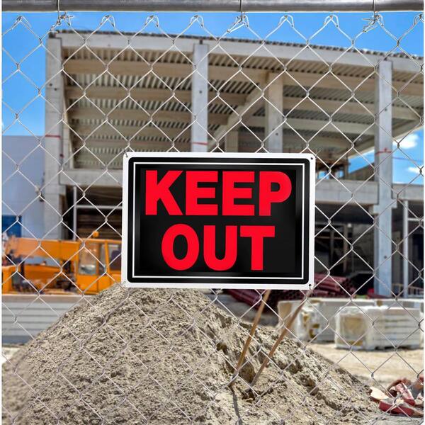 thumbnail image 2 of Hy-Ko 10x14 Day-Glo Aluminum Sign – Posted No Trespassing Keep Out, Model 813, 48-Pack 2 of 2