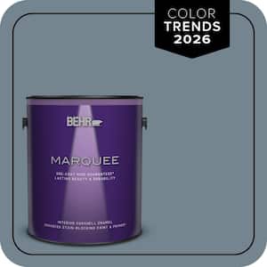 1 gal. #N480-5 Adirondack Blue One-Coat Hide Eggshell Enamel Interior Paint & Primer