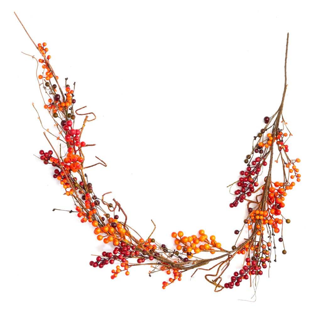 Pip Berry Garland Pumpkin Country Fall Harvest Floral Home Décor