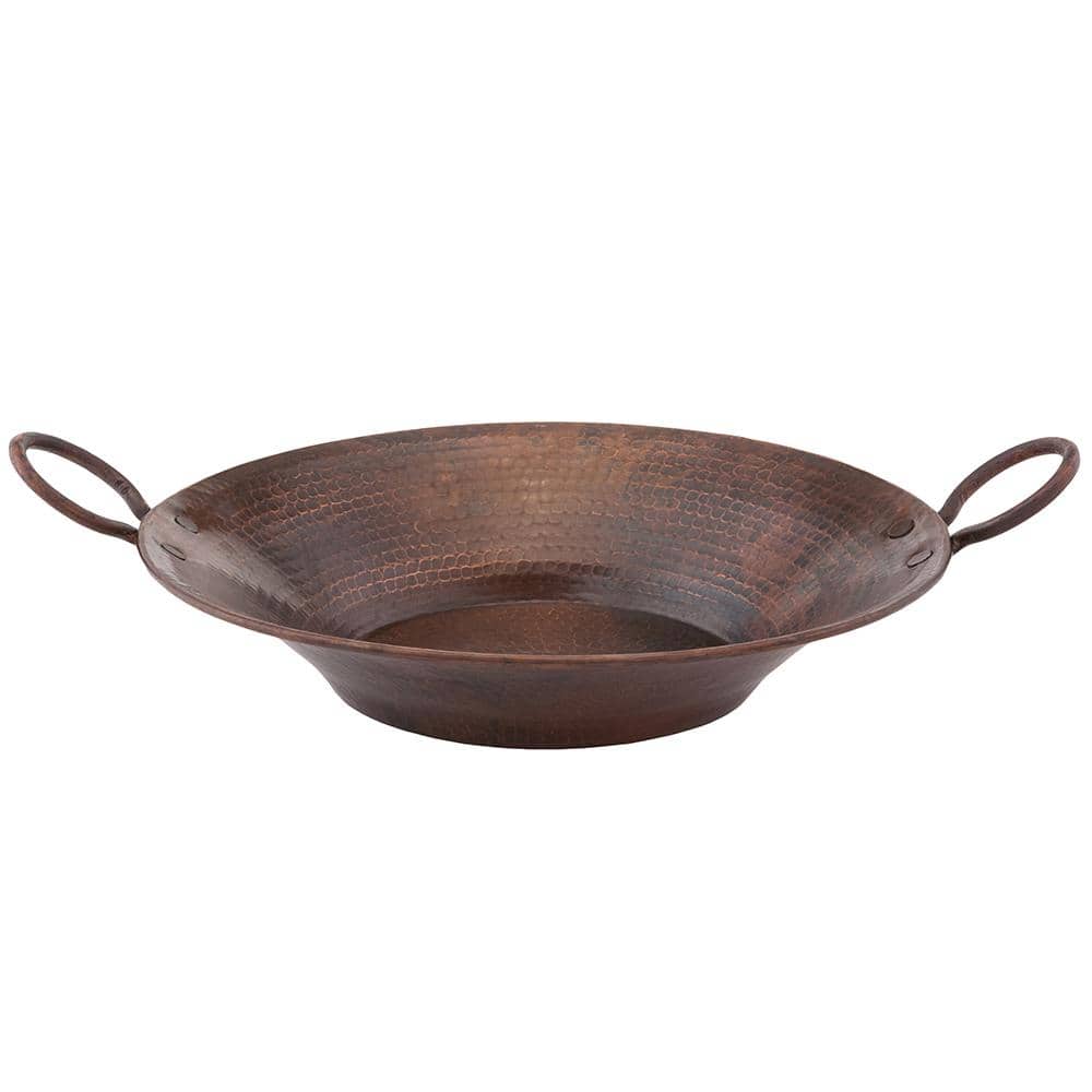 16" Round Hammered Copper Above-Counter Sink with Oil Rubbed Bronze Finish