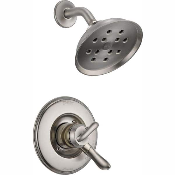 Delta Linden 1-Handle H2Okinetic Shower Only Faucet Trim Kit in Stainless (Valve Not Included)