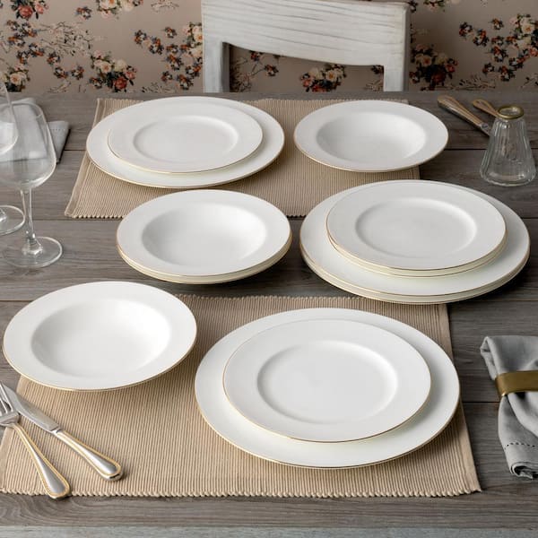 Noritake Accompanist 12-Piece (White) Bone China Dinnerware Set