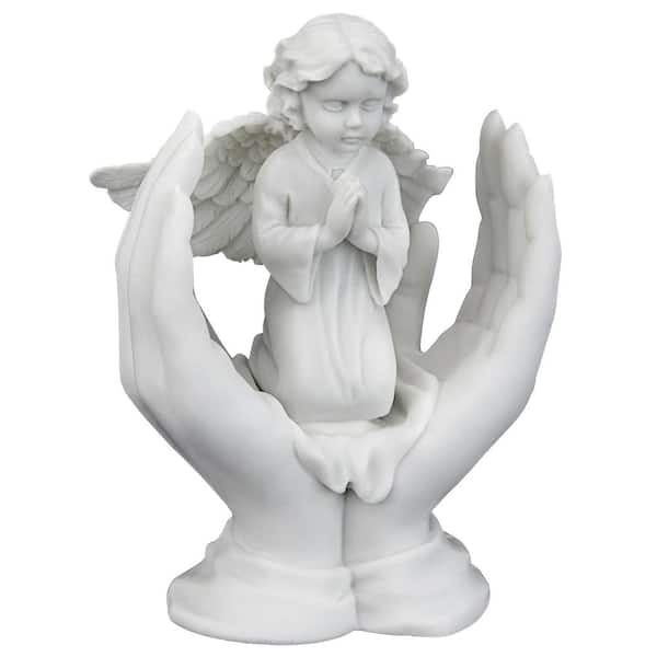 Design Toscano 5 in. H Prayers of an Angel Bonded Marble Statue