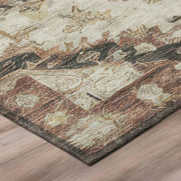 Chantille Machine Washable Indoor/Outdoor Abstract ACN2875 Paprika 3 ft. x 4 ft. Area Rug