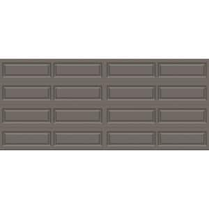 Classic Steel Long Panel 16 ft. x 7 ft. Insulated 6.5 R-Value  Bronze Garage Door without windows