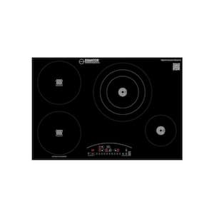 30 in. 220V Electric 4-Elements Hybrid Ceramic-Induction Cooktop 9-Power Levels 8700W in Black with 1-99 mins Timer