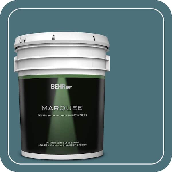 BEHR MARQUEE 5 Gal. #S450-6A River Rapids Semi-Gloss Enamel Exterior Paint and Primer