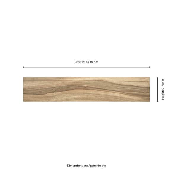 MSI Meliana Cafe 9 in. x 48 in. Matte Porcelain Wood Look Floor