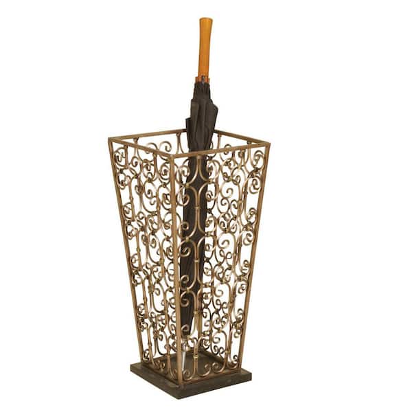 Mario Industries Scrolled Copper Metal Umbrella Stand