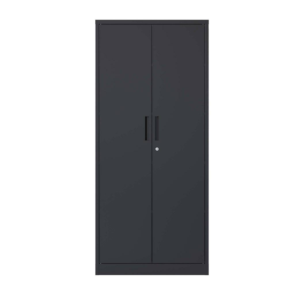 Tidoin 5-Tier 71 in. H Black Metal File Cabinet Locker with Adjustable ...